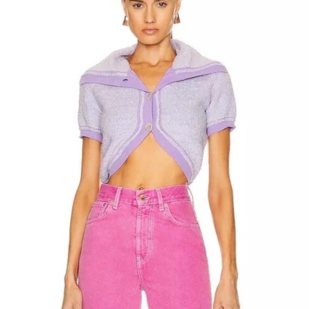 JACQUEMUS Le Cardigan Campana Light Purple FR 42
